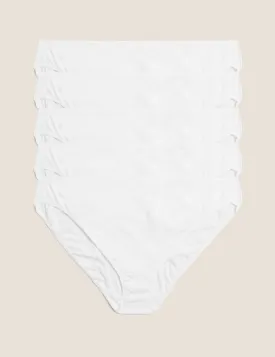 5pk No VPL Cotton Modal High Leg Knickers
