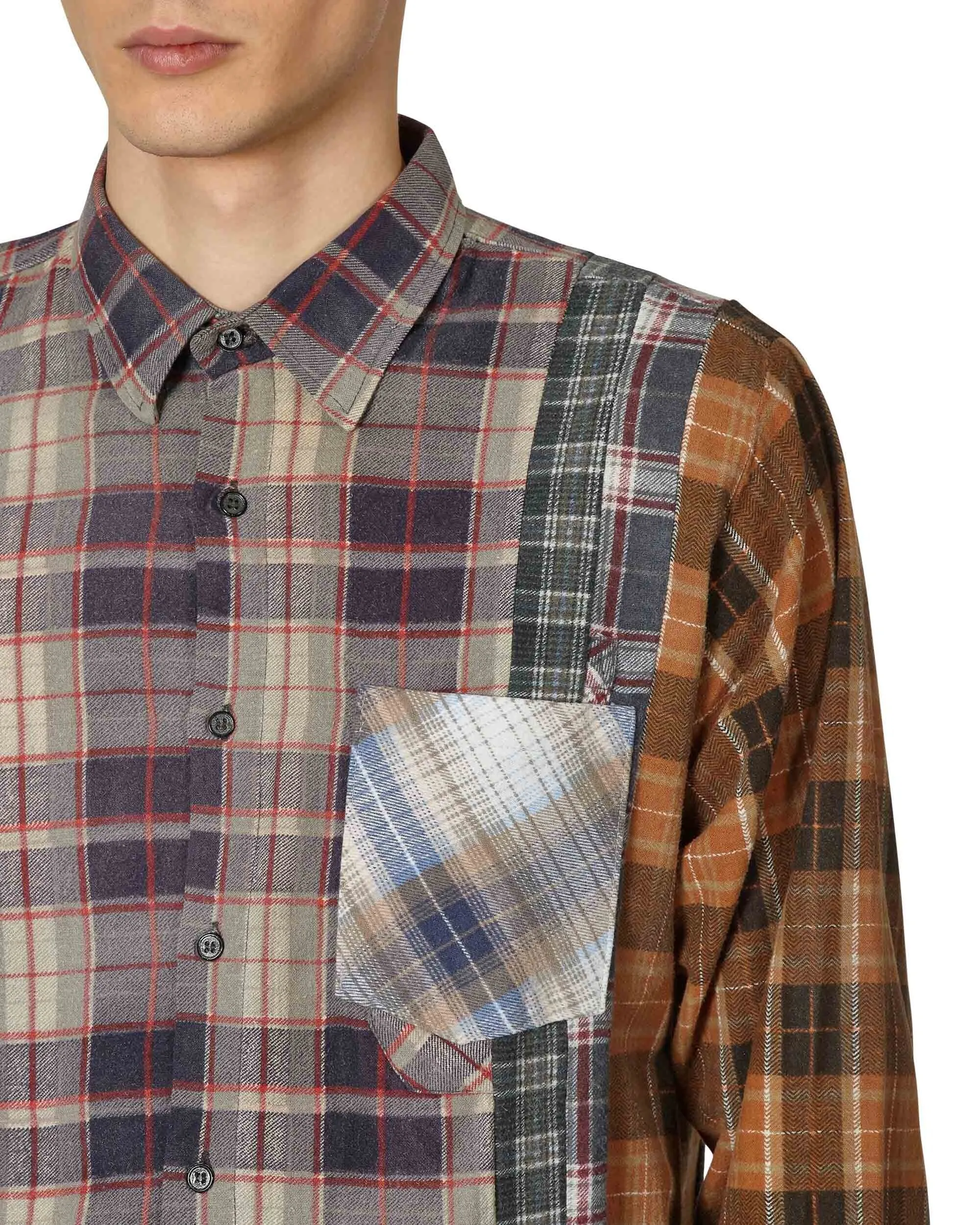 7 Cuts Flannel Shirt Reflection Multicolor