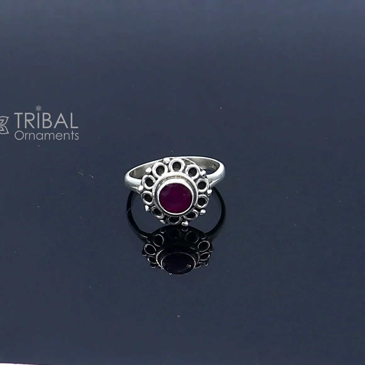 925 sterling silver purple colour stone ring Jewelry sr730