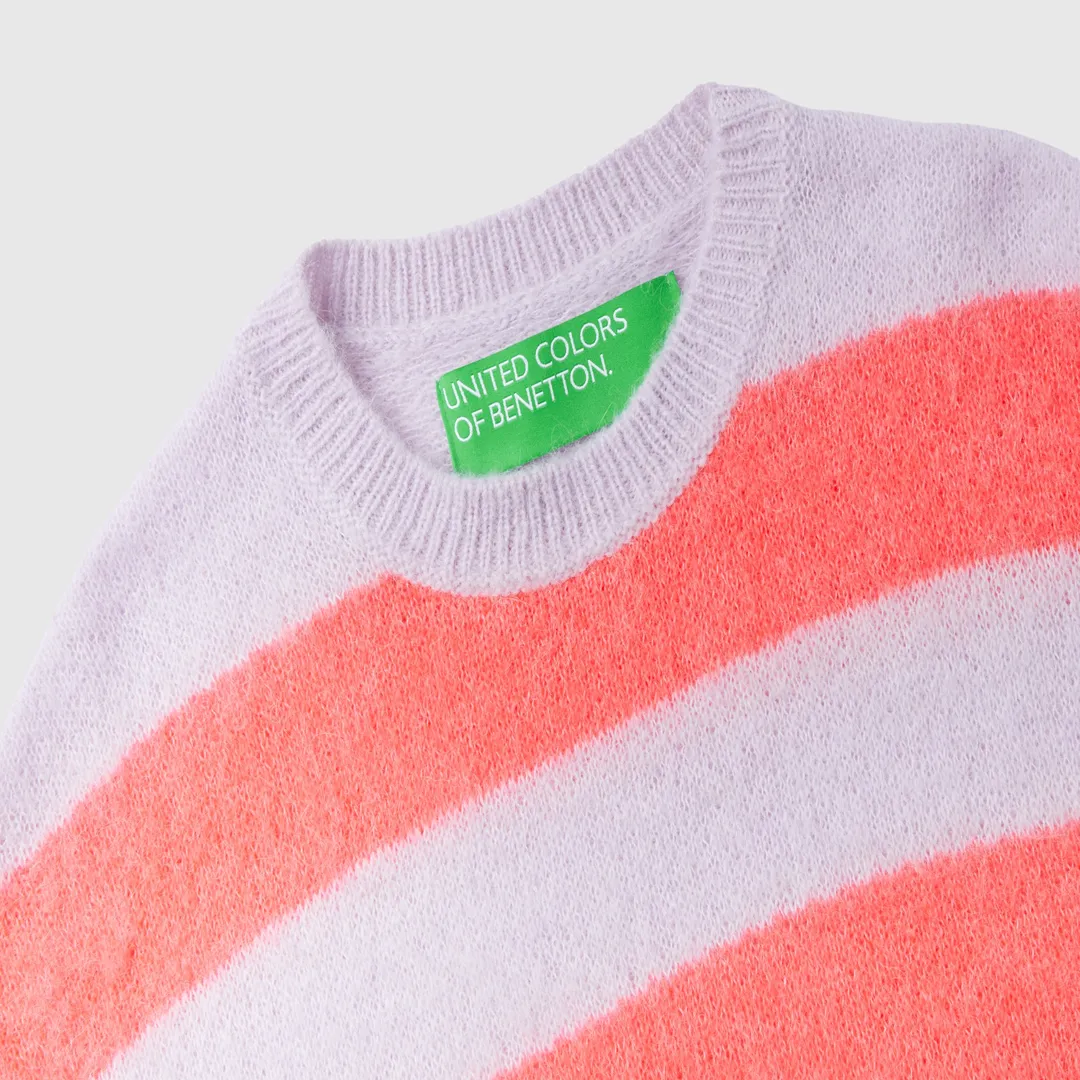 Alpaca Wool Blend Striped Sweater