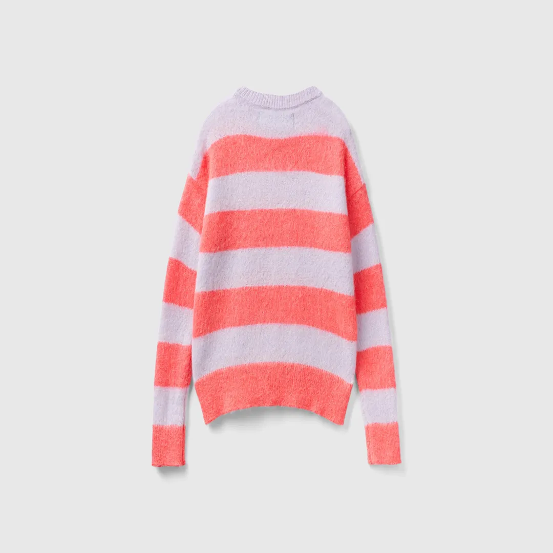 Alpaca Wool Blend Striped Sweater