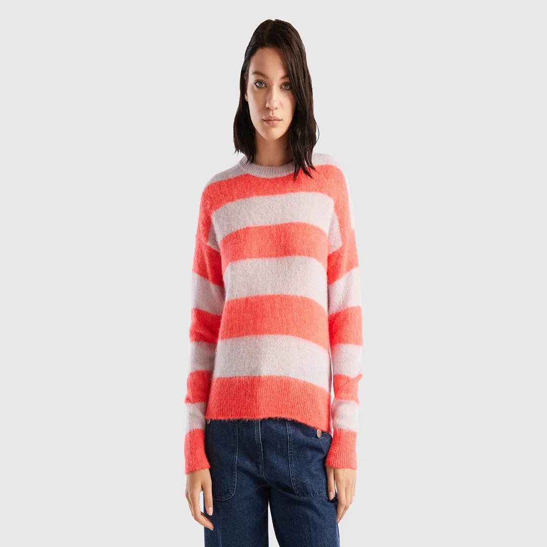 Alpaca Wool Blend Striped Sweater