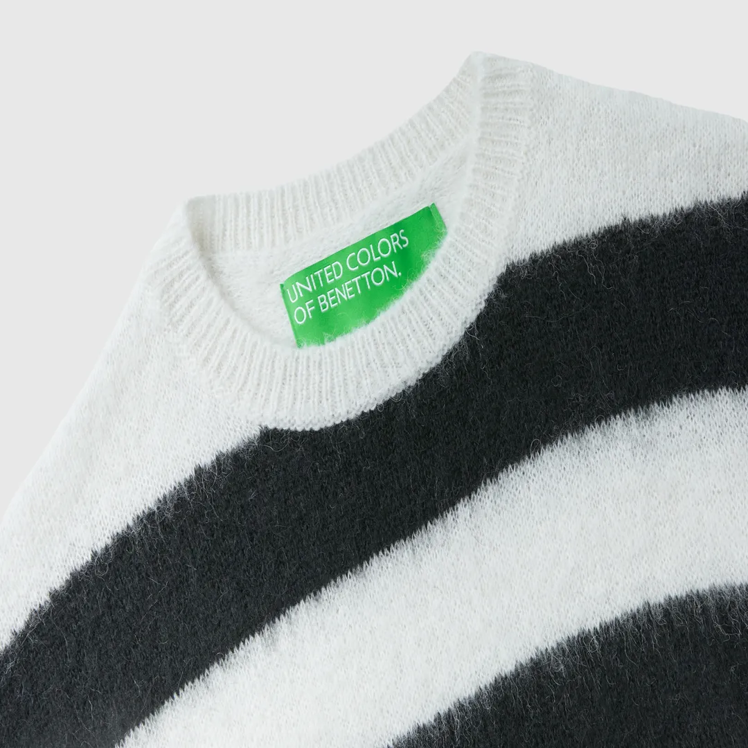 Alpaca Wool Blend Striped Sweater