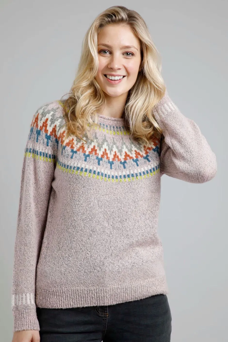 ARINA FAIR ISLE JUMPER 19470-PINK