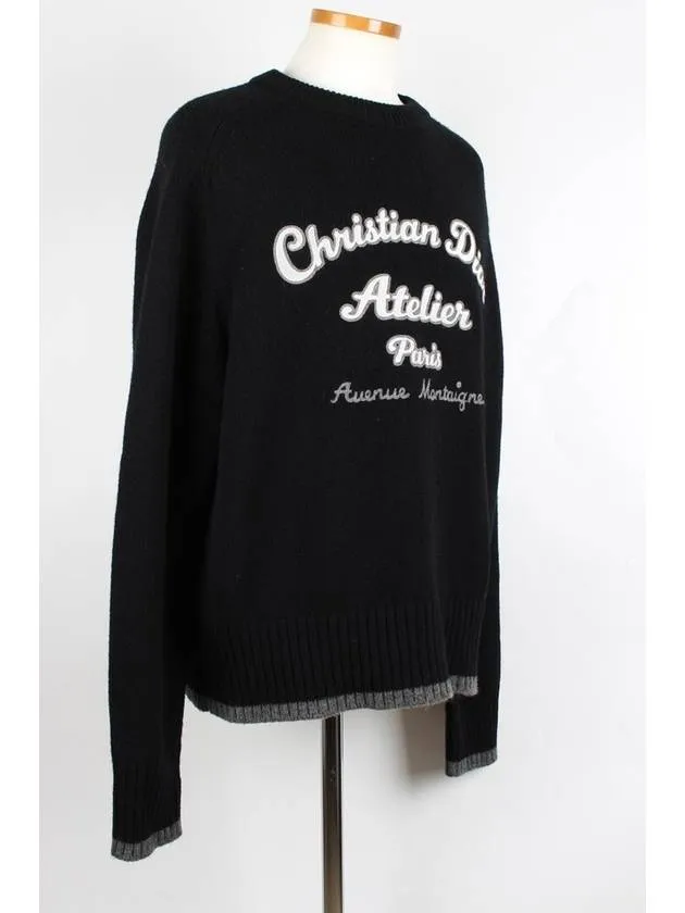 Atelier logo knit sweater XXL