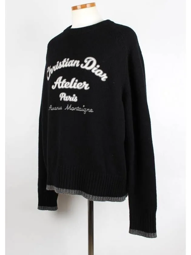 Atelier logo knit sweater XXL