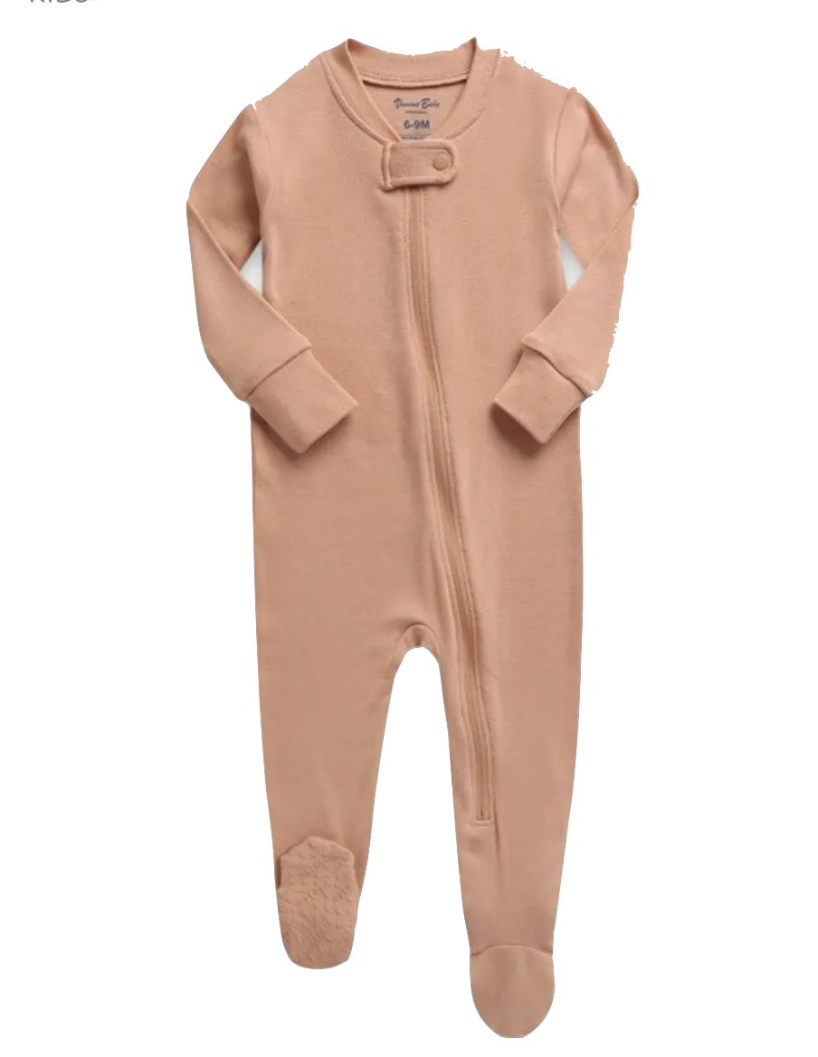 Basic Baby Modal Footies in Warm Sand