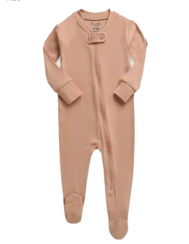 Basic Baby Modal Footies in Warm Sand