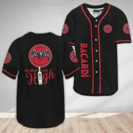 Basic Bacardi Rum Make Me High Baseball Jersey