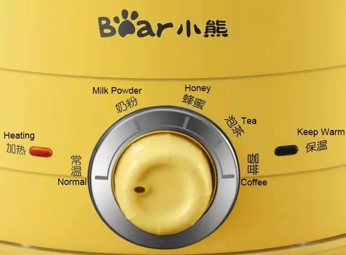 Bear 1.2L Electric Kettle, ZDH-A12R2 , Electric BPA-Free Glass Kettle, Temperature Dial, Keep Warm Function, Cordless 360° Base