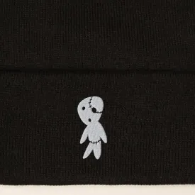 Black Zombie Embroidered Cuff Beanie