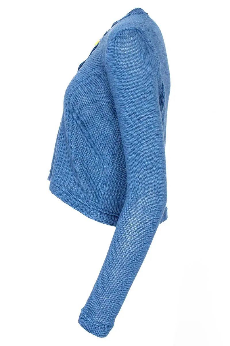 Blue Linen 6919 Cardigan