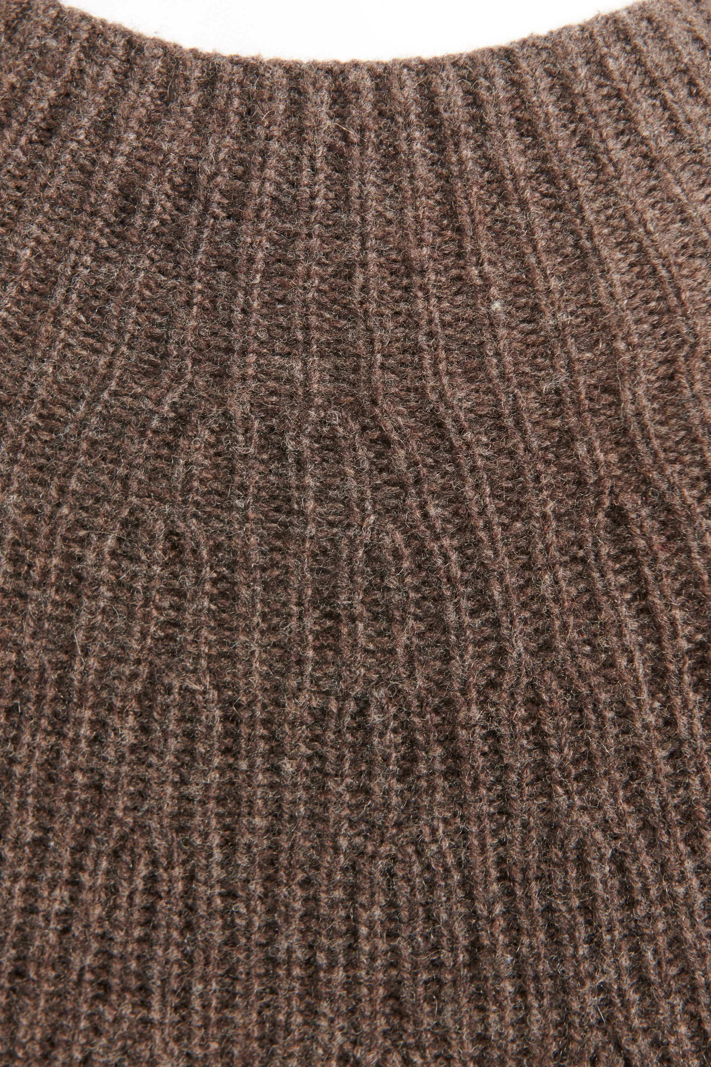 Brown Ribbed Preowned Knit Jumper