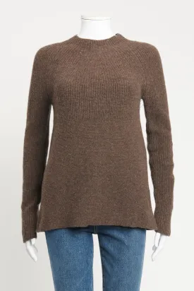 Brown Ribbed Preowned Knit Jumper