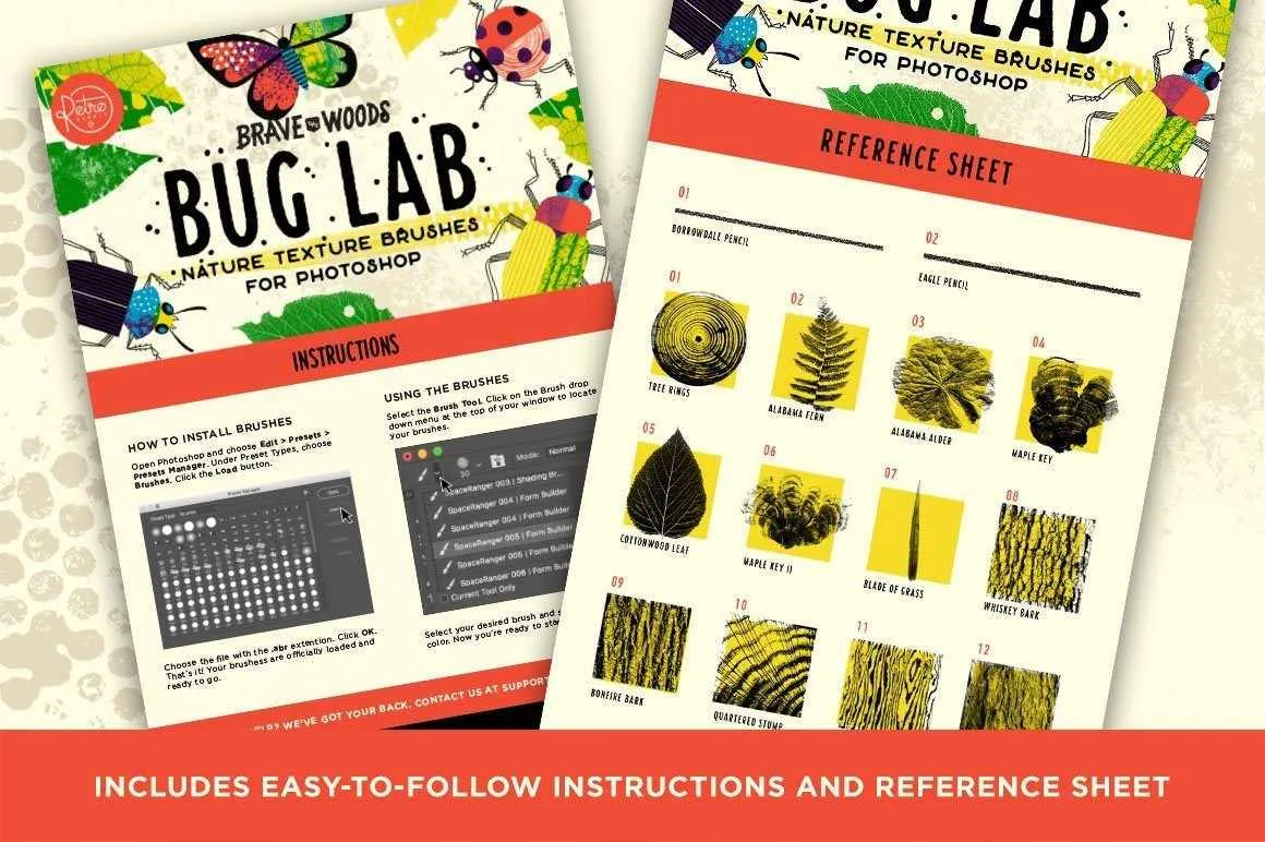 Bug Lab | Nature Texture Brushes for Photoshop