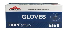 Canaquip Food Grade HDPE Gloves (M/L/XL) - HDPEG - 500 pcs/box