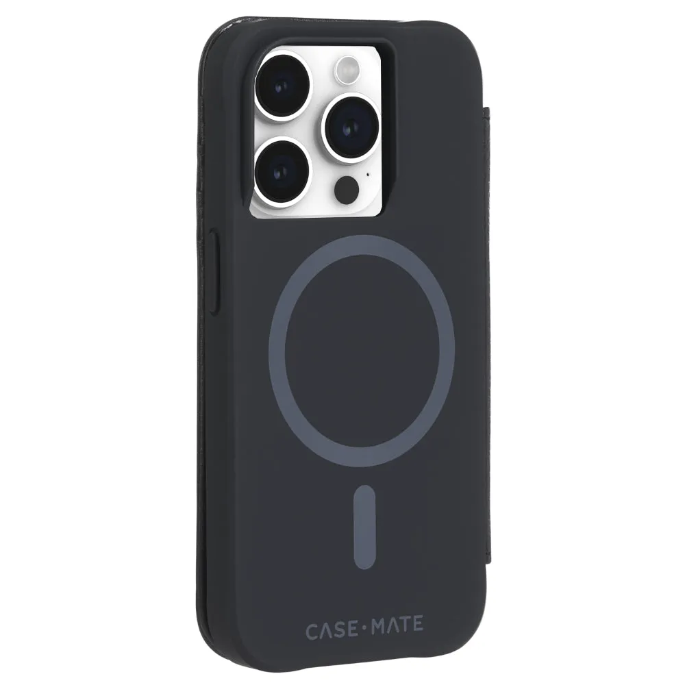 CASE-MATE iPhone 15 Pro Wallet Folio Black With MagSafe