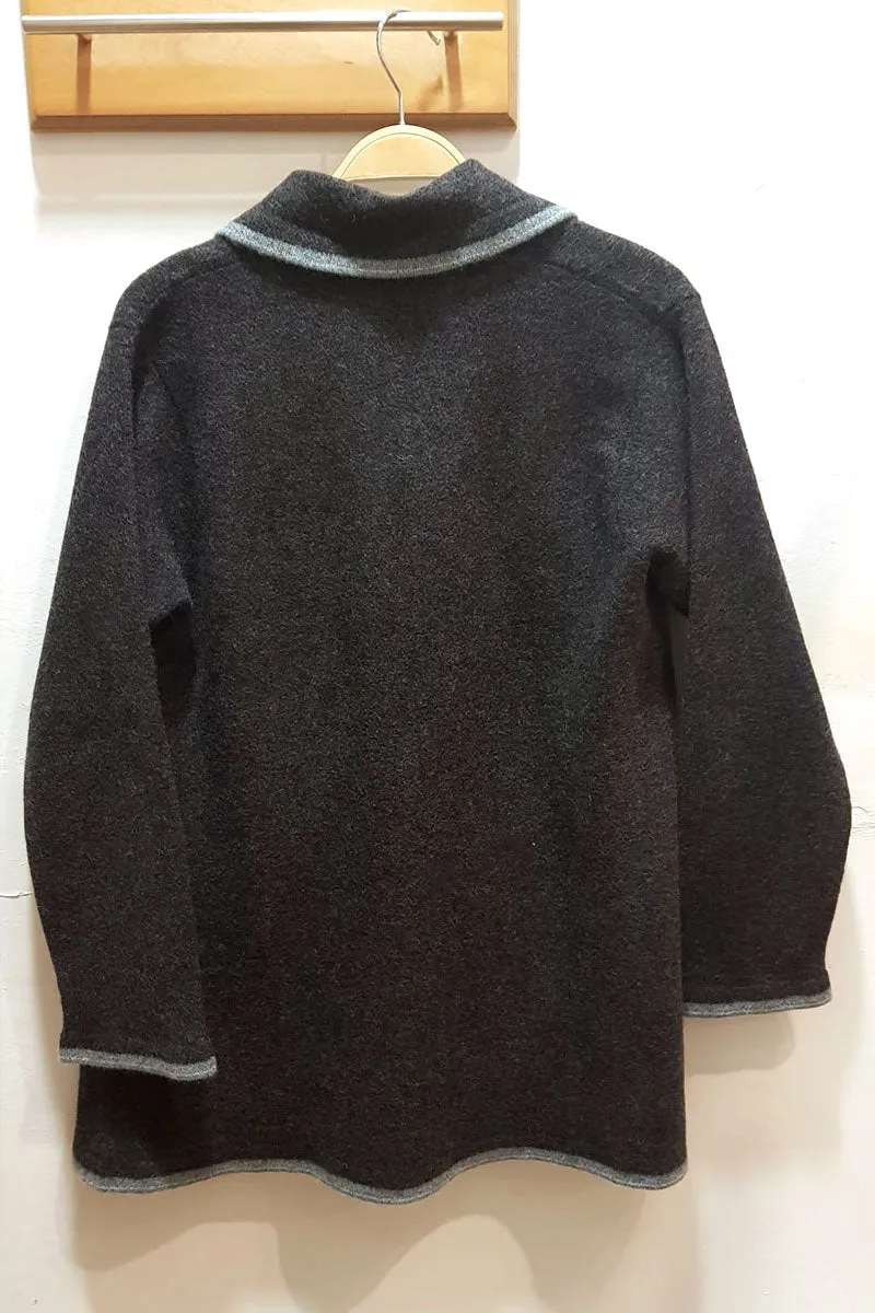 Charcoal and Duck Egg 4 Button Jacket