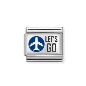 CL PLATES Symbols in steel 925 sterling silver lets go