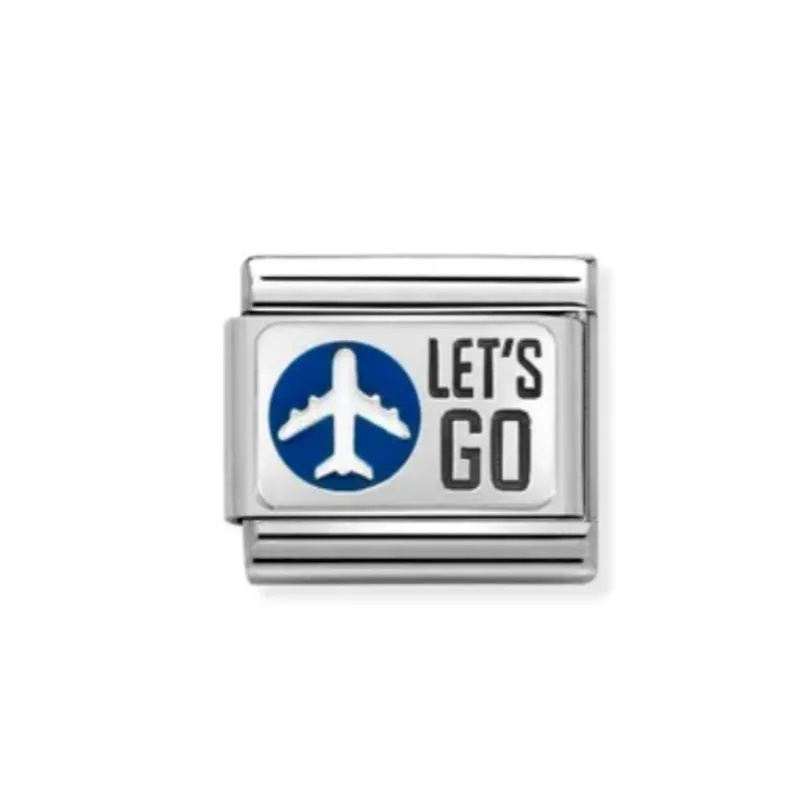 CL PLATES Symbols in steel 925 sterling silver lets go