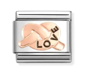 Classic Love Knot Charm Rose Gold