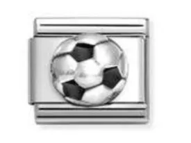 CLASSIC OXIDISED, SYMBOLS, STEEL, AND 925 SILVER SOCCER BALL