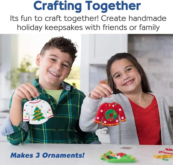 Creativity for Kids Holiday Sweater Ornaments Craft Kit