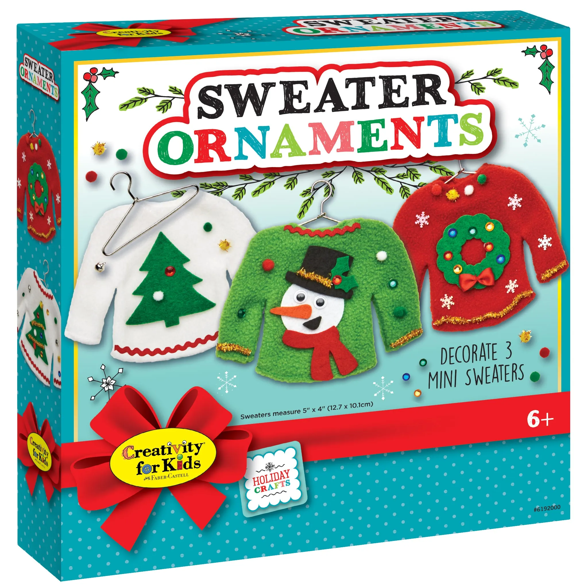 Creativity for Kids Holiday Sweater Ornaments Craft Kit