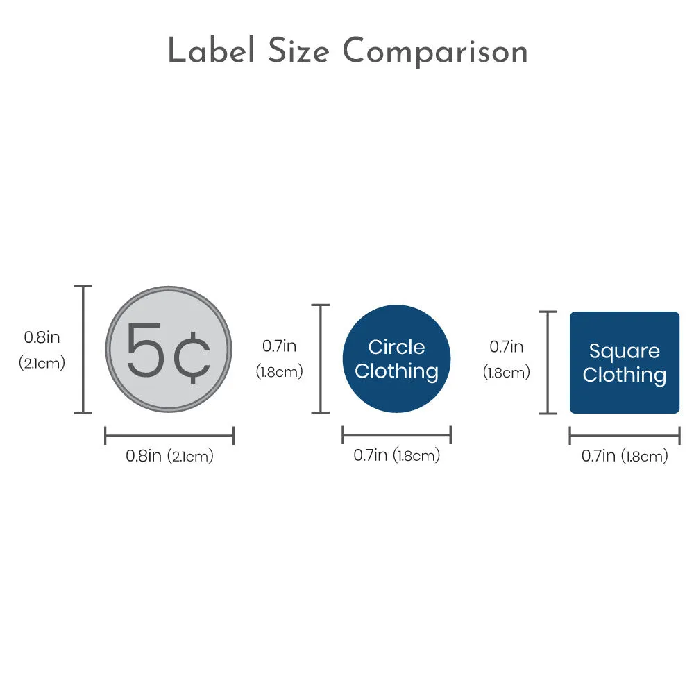 Custom Circle Clothing Labels
