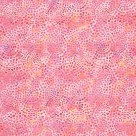 Dragonfly Dreams - Circular Texture Peach Multi Yardage