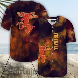 Fireball Whisky Colorful Smoke Baseball Jersey