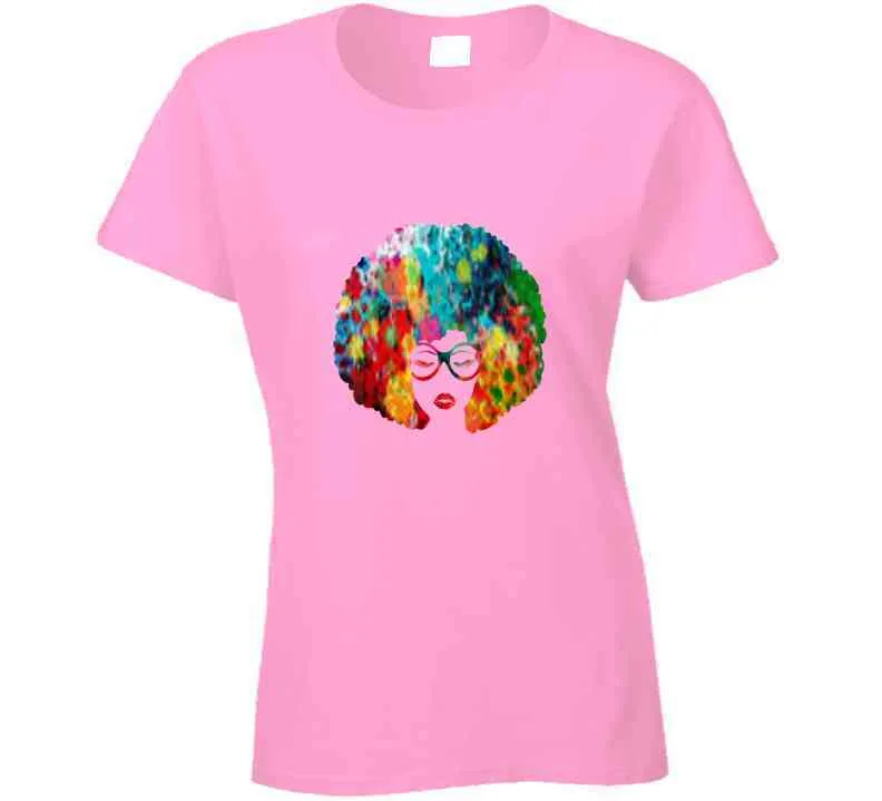 Floral Afro Ladies T Shirt and Hoodie