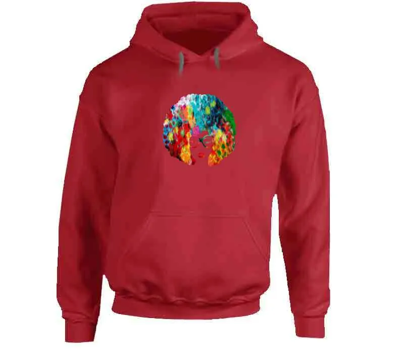 Floral Afro Ladies T Shirt and Hoodie