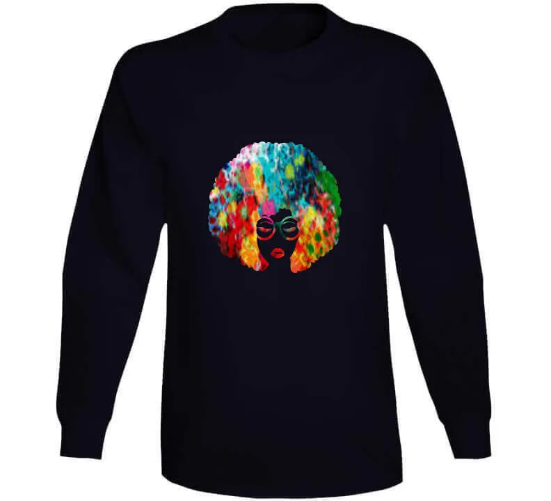 Floral Afro Ladies T Shirt and Hoodie
