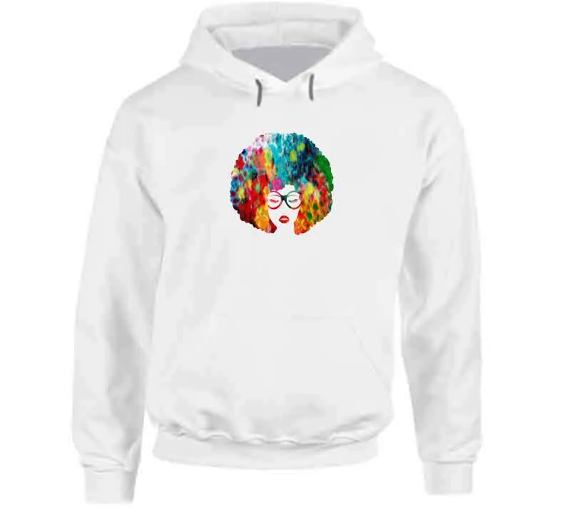 Floral Afro Ladies T Shirt and Hoodie