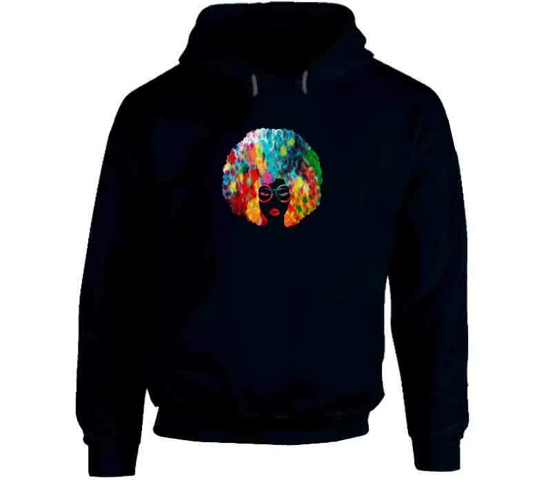 Floral Afro Ladies T Shirt and Hoodie