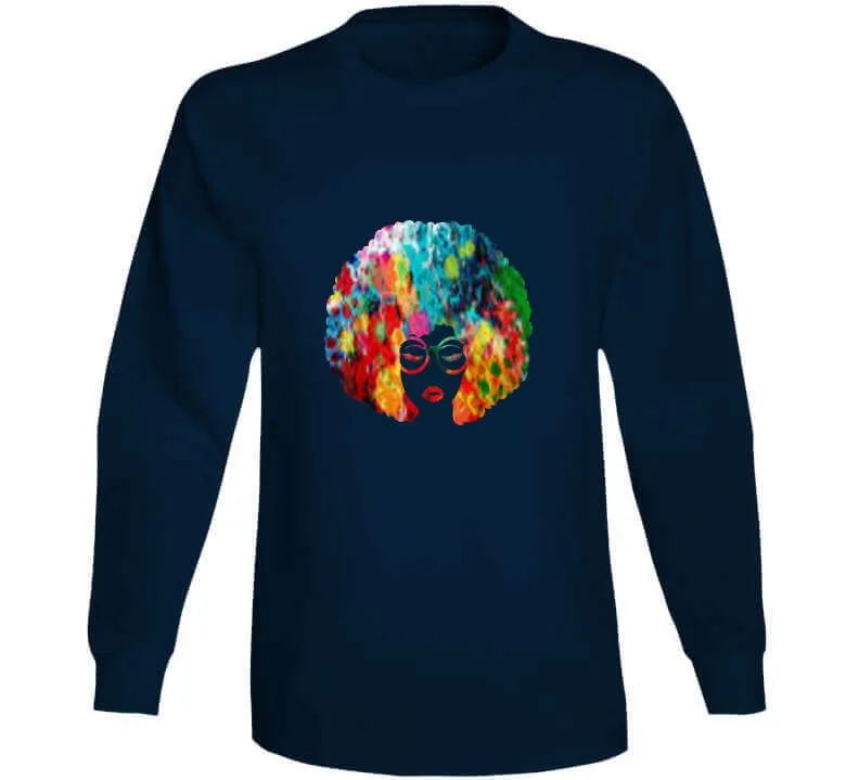 Floral Afro Ladies T Shirt and Hoodie