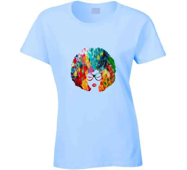 Floral Afro Ladies T Shirt and Hoodie