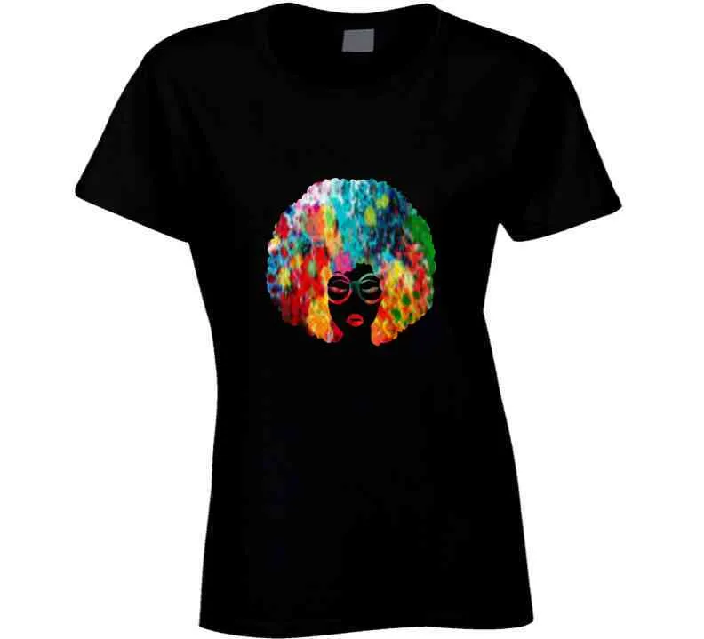 Floral Afro Ladies T Shirt and Hoodie
