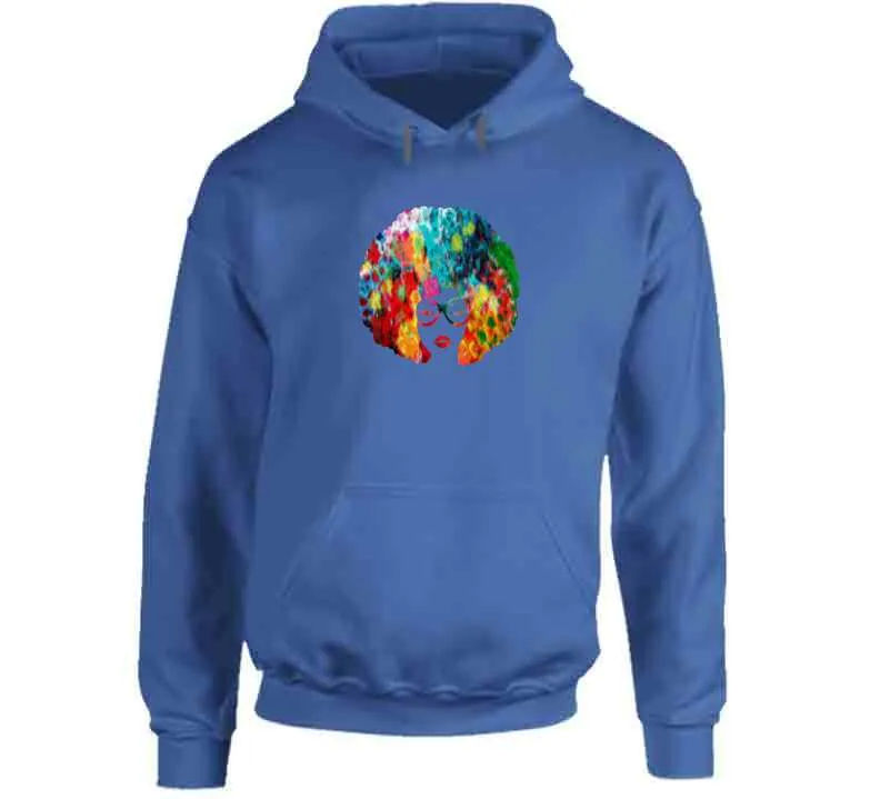 Floral Afro Ladies T Shirt and Hoodie