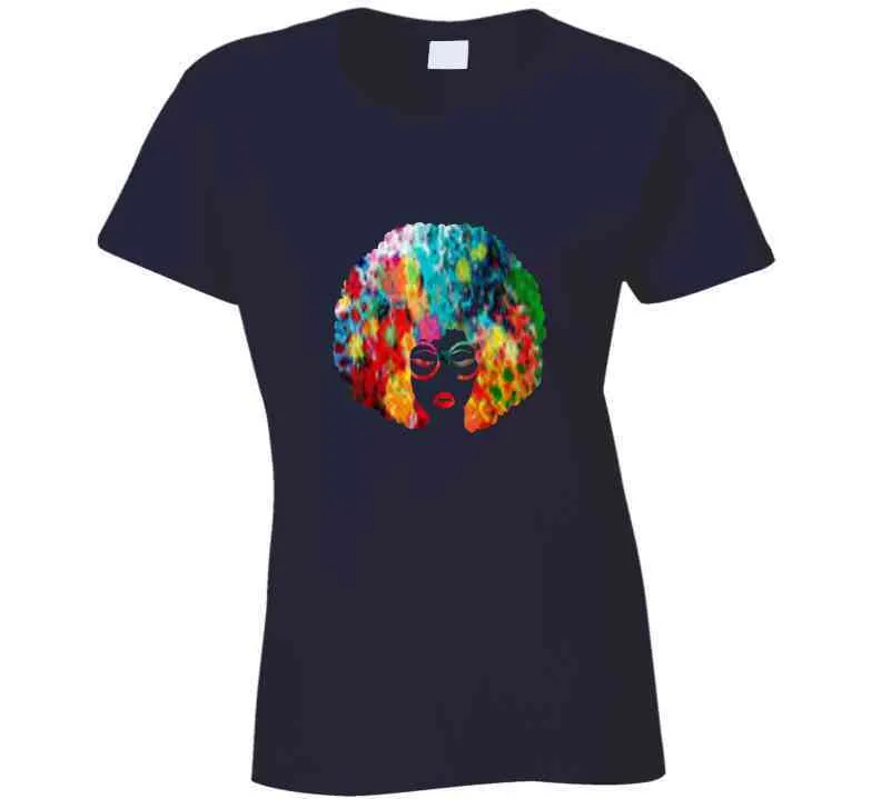 Floral Afro Ladies T Shirt and Hoodie