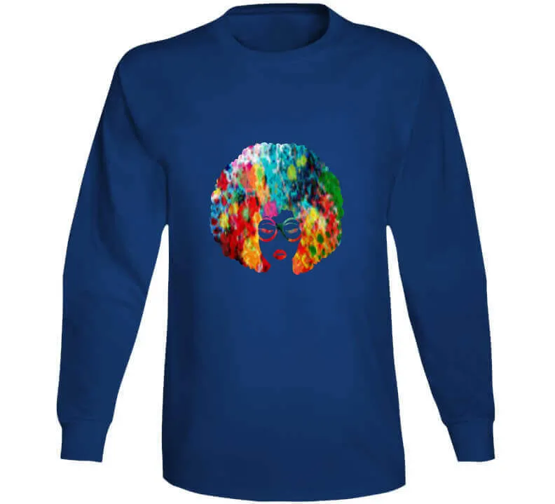 Floral Afro Ladies T Shirt and Hoodie
