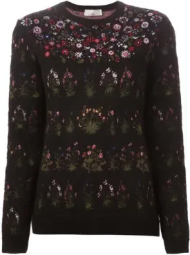 Floral Intarsia Knit 'Primavera' Sweater