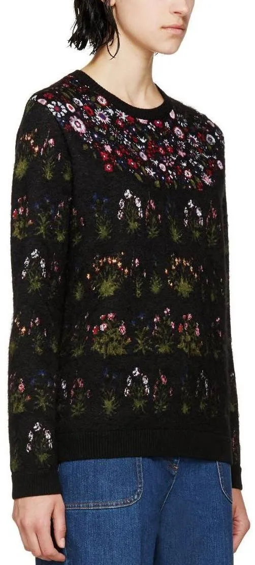 Floral Intarsia Knit 'Primavera' Sweater