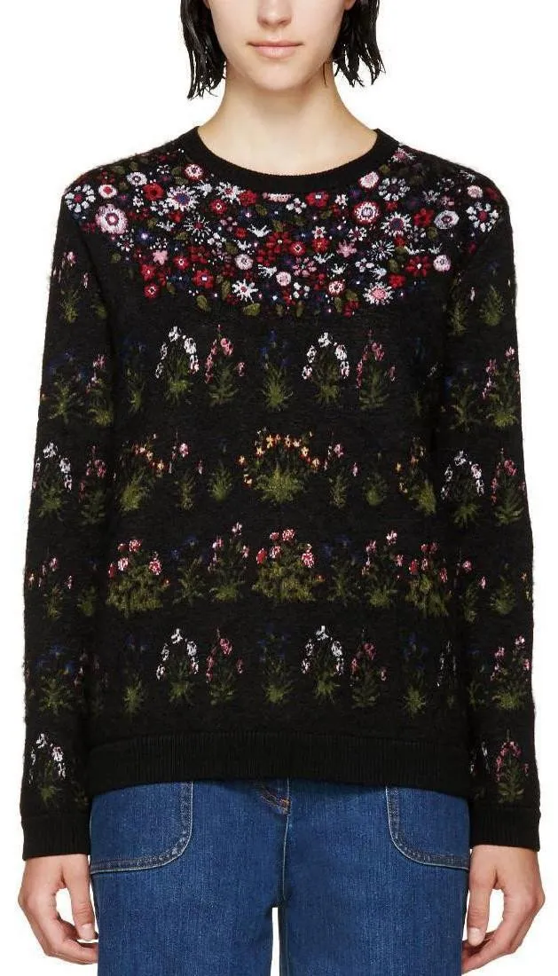 Floral Intarsia Knit 'Primavera' Sweater