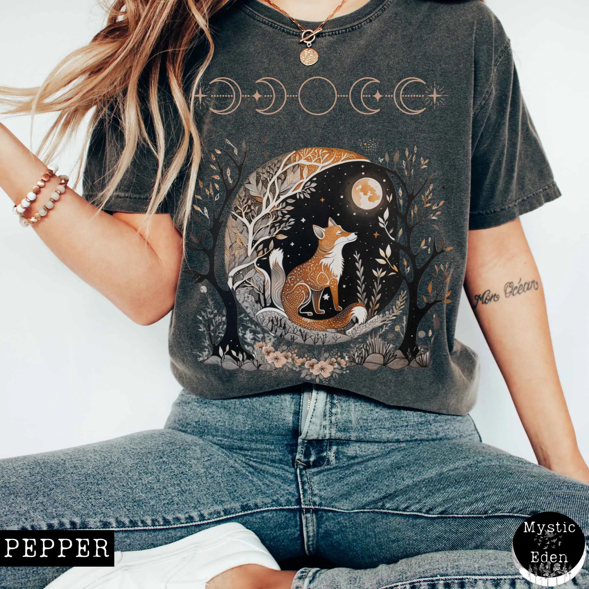 Fox goblincore shirt witchy whimsigoth t-shirt