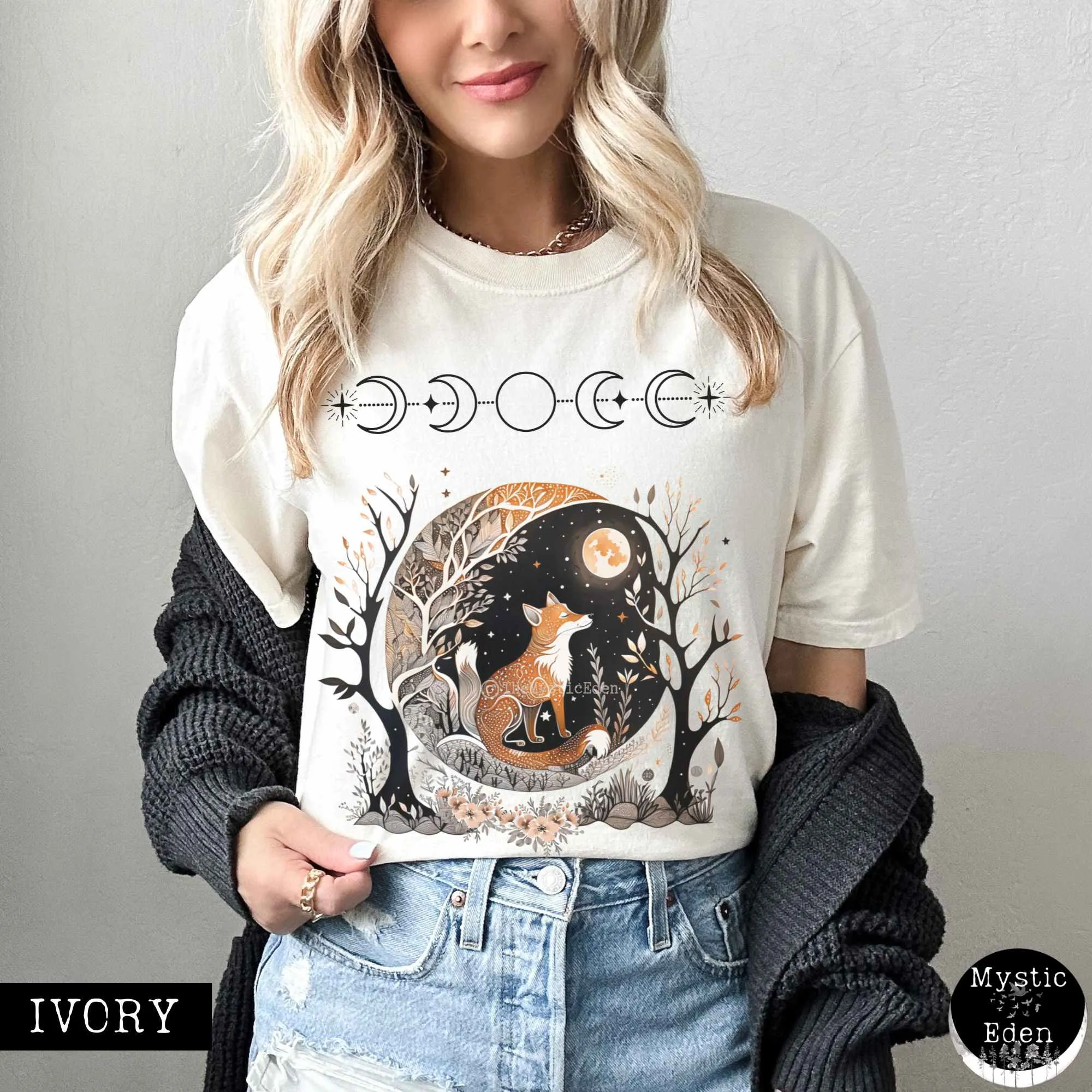 Fox goblincore shirt witchy whimsigoth t-shirt