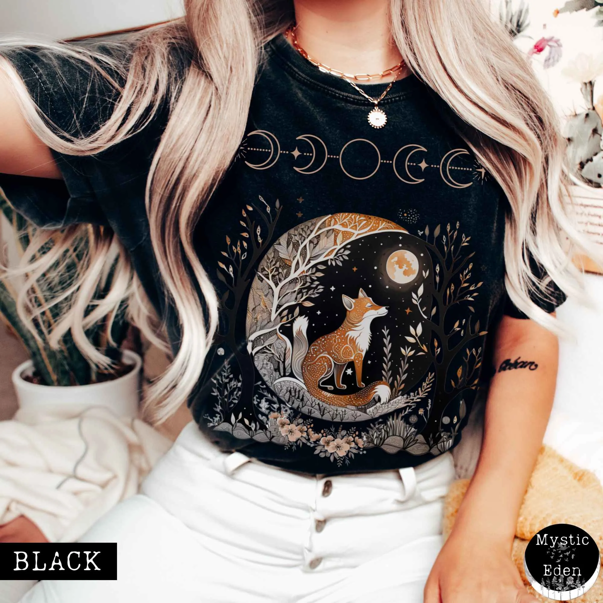 Fox goblincore shirt witchy whimsigoth t-shirt
