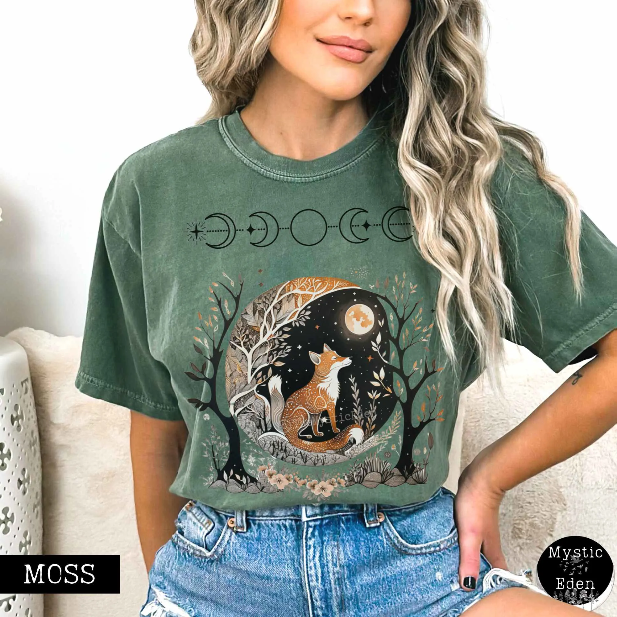 Fox goblincore shirt witchy whimsigoth t-shirt