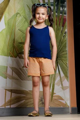Girls Blue Sleeveless Top